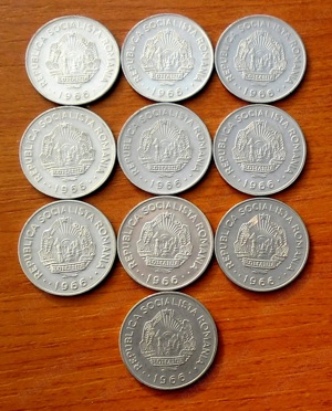 Lot 1 leu 1966, 25 bani 1982 (15 monede) - imagine 2