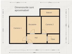 Apartament cu 2 camere, decomandat, zona Iiruc - imagine 8