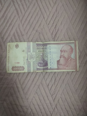 bagnotă de 10000 lei vechi 