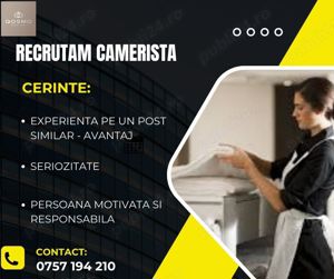 Recrutam camerista!