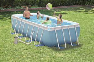 Set piscina supraterana demontabila INTEX METAL FRAME POOL SET cu cadru metalic si sistem de filtrar