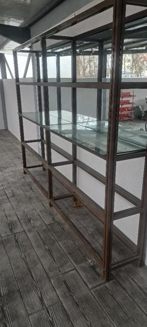 Raft expunere marfa profil de aluminiu 50x50mm. 5 polite .2.7m(L) x 2m(i) x 0.4m(l). Nu se uzeaza. - imagine 3