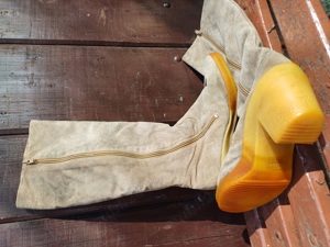 Vand cizme din piele întoarsă 38,5 - imagine 4