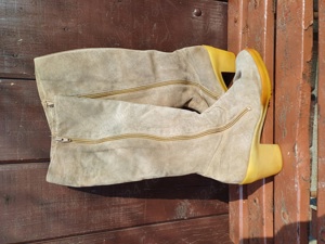 Vand cizme din piele întoarsă 38,5 - imagine 2