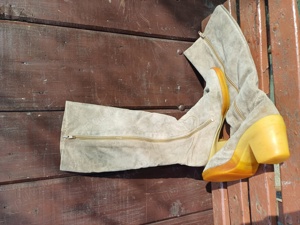 Vand cizme din piele întoarsă 38,5 - imagine 3