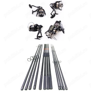 4 Lansete Crap 3, 60 m, 3 Segm, 3, 75 Lbs + 4 Mulinete Ace 1200, Tambur 12000, 11 Rulmenti