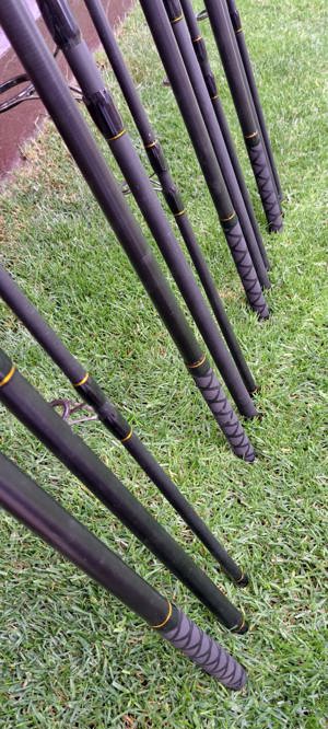 4 Lansete 3, 90 m, 3 Segm, Mandrina Metalica, 3, 5 Lbs + 4 Mulinete 8000 cu Baitrunner + 4 Role Fir - imagine 5