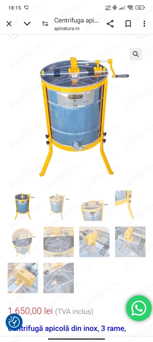 Centriguga inox 3 rame - imagine 4