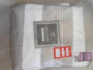 Set asternuturi King Size Cotton Woven Navy Stripe Duvet Cover DOUBLE 200x200cm (79x79) 1.Pillowcase - imagine 2