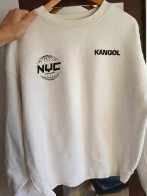Pulover Kangol Sweatshirt Kangol NYC 3D Big Logo Art Y2K Faded Size S - imagine 4