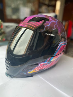 Casca Icon Airflite Synthwave + Viziera Icon Fliteshield Dark Smoke - imagine 2