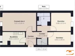 Apartament 3 camere Lipovei, centrala termica