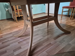 Masa ovala din lemn masiv  extensibila 6-10 persoane (150-195 x 100 cm) stejar  - imagine 3