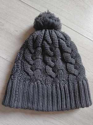 Fes Caciula Cable Knit Beanie Hat One Size Watch Cap Skull Cap Lined Pom On Top - imagine 3