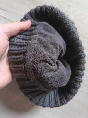 Fes Caciula Cable Knit Beanie Hat One Size Watch Cap Skull Cap Lined Pom On Top - imagine 2