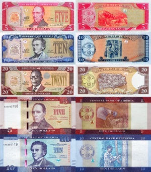  Lot 7 bancnote LIBERIA unc