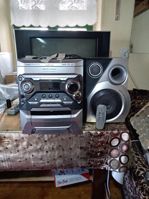 Combina radio CD caseta microfon karaoke 