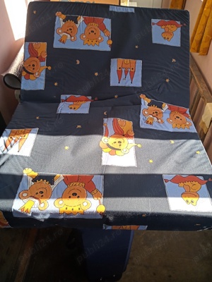 Pătuț de calatorie superb  pe albastru - imagine 2