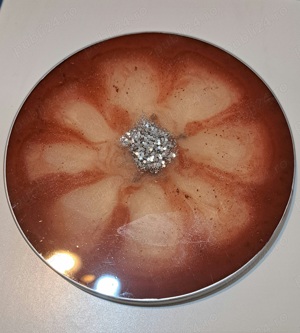 Set, suport de cesti de cafea și ibric din rășină, lucrate manual. - imagine 5