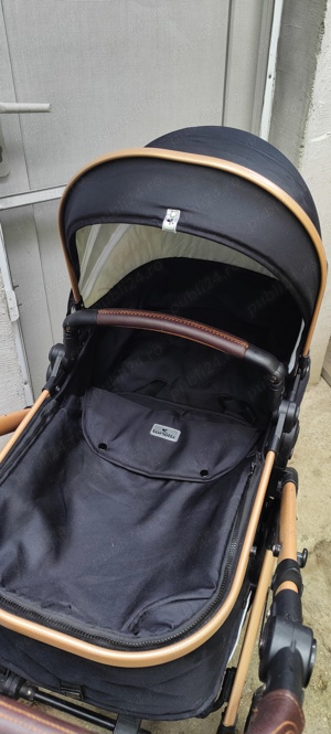 Carucior nou nascut 3 in 1 Lorelli Viola 22Kg + Geanta + Plasa insecte - imagine 2