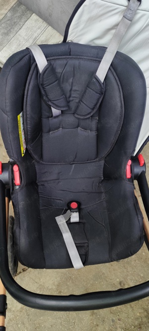 Carucior nou nascut 3 in 1 Lorelli Viola 22Kg + Geanta + Plasa insecte - imagine 3