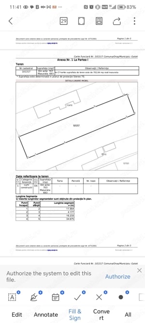 Teren  intravilan 700 mp