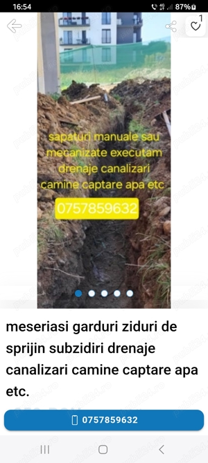 drenaje canalizari camine captare apa fose septice executam .