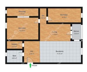 Apartament 3 camere balcon si loc parcare situat in Selimbar - imagine 7