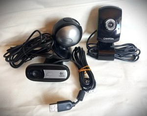 3 camere web 2 x LOGITECH și CANYON, second hand, funcționale
