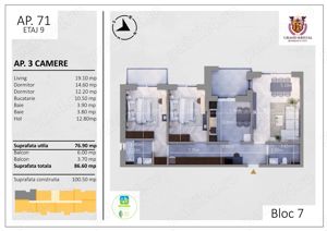 Apartament 3 camere decomandat,incalzire in pardoseala,Berceni sector 4 - imagine 11