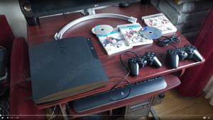Ps3 slim in stare perfecta de functionare,cu 2 controlere si toate cablurile incluse plus 3 jocuri 
