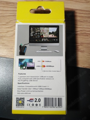 mouse laptop si multi hub  - imagine 2