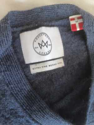 Kronstadt Men's Navy Blue 100% Merino Wool Knit Long Sleeve