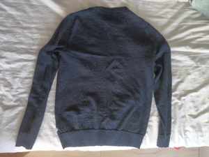 Kronstadt Men's Navy Blue 100% Merino Wool Knit Long Sleeve - imagine 3