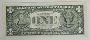 Bagnota de one dolar, USA - Santa Claus.  - imagine 2