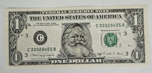 Bagnota de one dolar, USA - Santa Claus. 