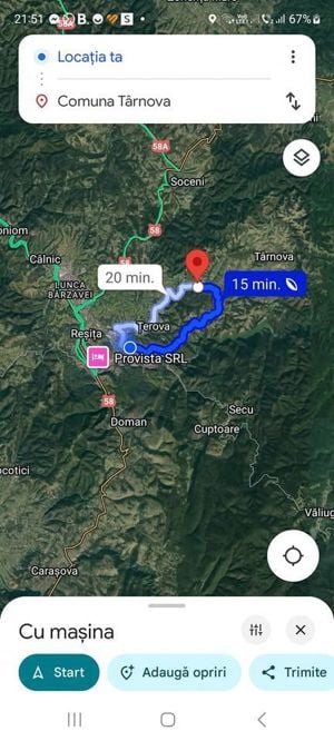 Vânzare teren extravilan între Comuna Târnova și Bratova, la doar 8 km de Reșița - imagine 3