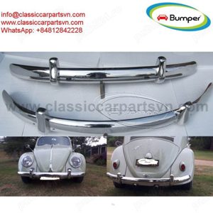 VW Beetle European style (1955-1972) bumpers by stainless steel new