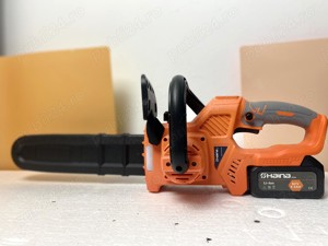 Drujba moderna pe baterii, 62V, autonomie 2 ore, lama 12 inch, cu 2 lanturi bonus - imagine 2