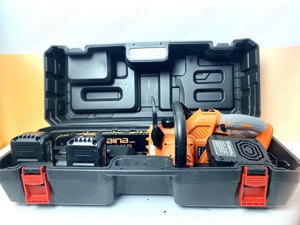 Drujba moderna pe baterii, 62V, autonomie 2 ore, lama 12 inch, cu 2 lanturi bonus - imagine 3