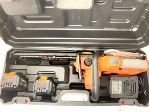 Drujba moderna pe baterii, 62V, autonomie 2 ore, lama 12 inch, cu 2 lanturi bonus - imagine 5