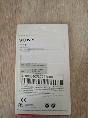 Vând card micro SD Sony de 256 GB,nou nouț la cutie, produs de calitate. - imagine 3