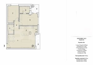 Apartament 3 camere, 94.66mp, ansamblu rezidential Dudesti - imagine 9