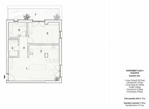 Apartament 2 camere, 75.11mp, ansamblu rezidential Dudesti - imagine 9