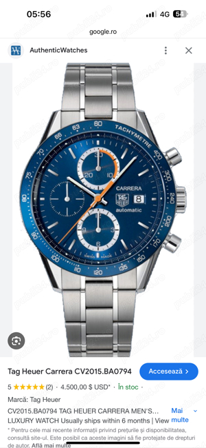 Ceas Tag Heuer Carrera calibre 16 original impecabil