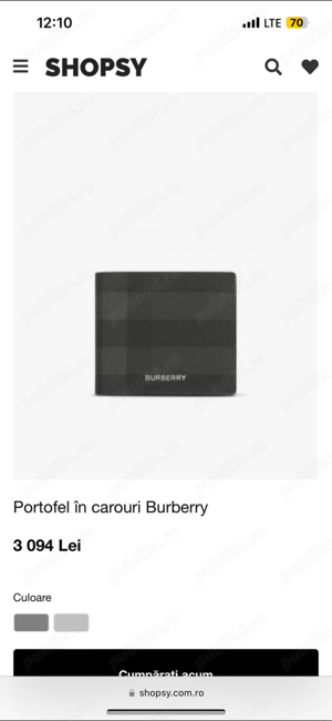 Portofel Burberry bărbați original 
