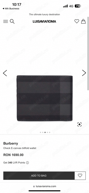 Portofel Burberry bărbați original