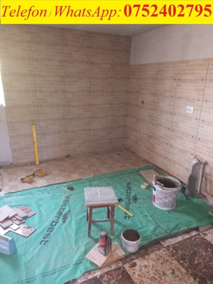 Lucrari   Amenajari interioare: Tencuiala, glet, faianta, gresie, rigips, sape, parchet, etc