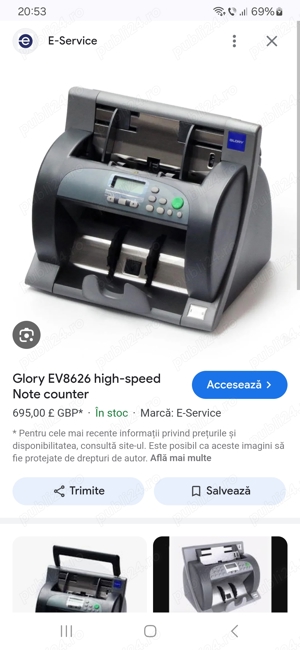 masina de numarat bani bancnote Glory UK - imagine 5