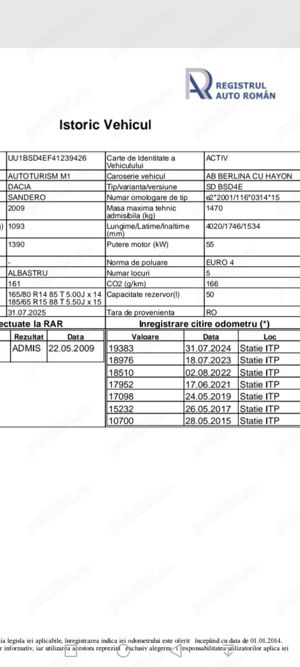 Vand Dacia Sandero 1.4 benz an 2009, km 22725 - imagine 10